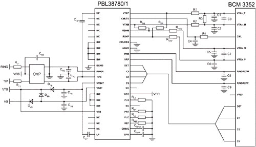   SLIC PBL 387 80/1   BCM 3352.