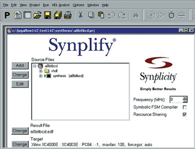   Synplify.