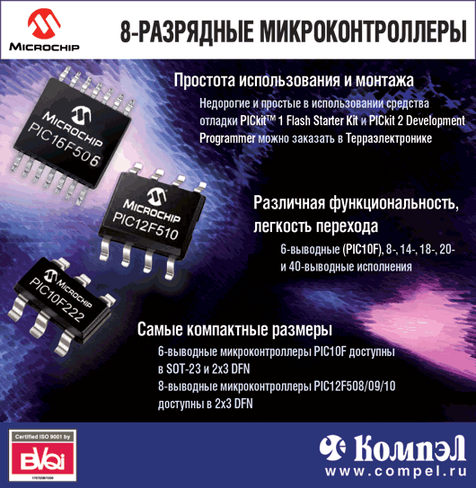 8-разрядные микроконтроллеры Microchip