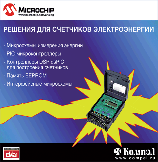 MICROCIP Решения для счетчиков эленктроэнергии MICROCIP Решения для счетчиков эленктроэнергии