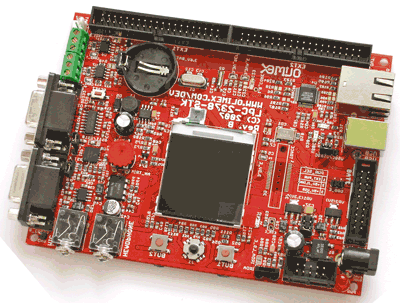 Вид комплекта отладки и начального ознакомления Olimex LPC-P2378 Вид комплекта отладки и начального ознакомления Olimex LPC-P2378
