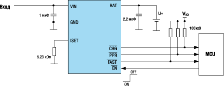 Схема подключения МС3467х к микроконтроллеру 