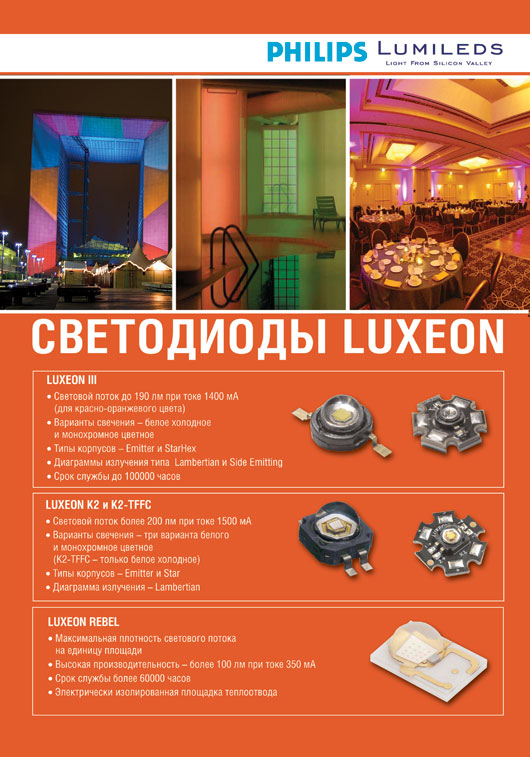 Светодиоды LUXEON Светодиоды LUXEON