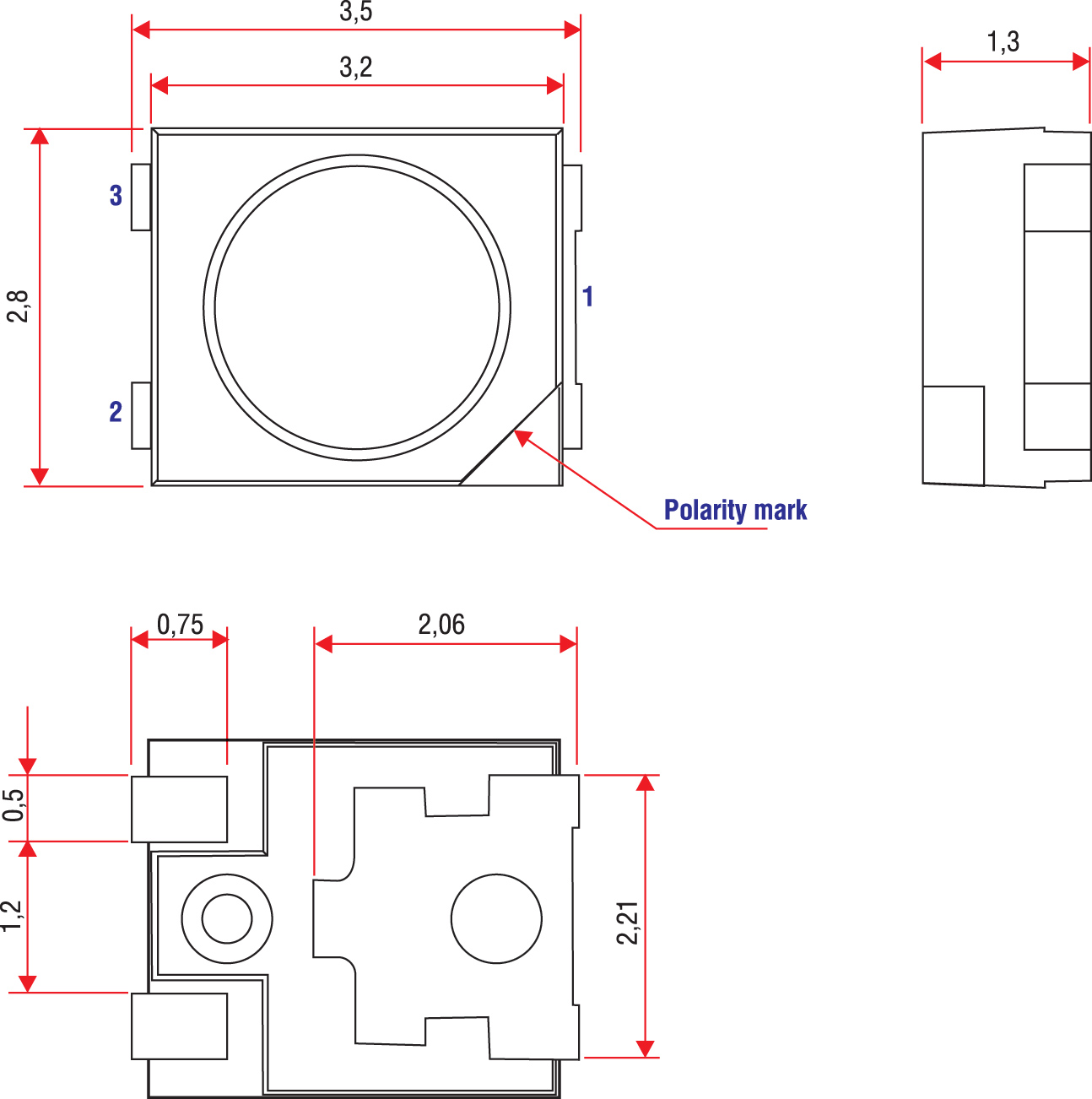    PLCC 0,5W