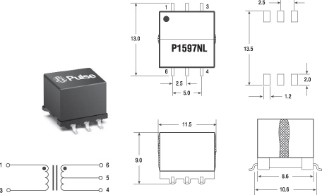  P1597NL  Pulse Engineering   MAX845