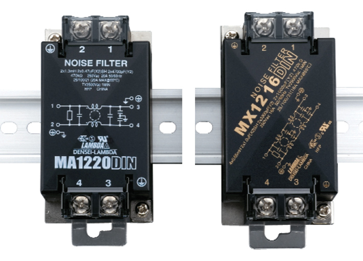 Фильтры помех серии MA12/MX12 в корпусах на DIN-рейку