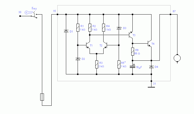 Схема реле регулятора подзарядки аккумулятора